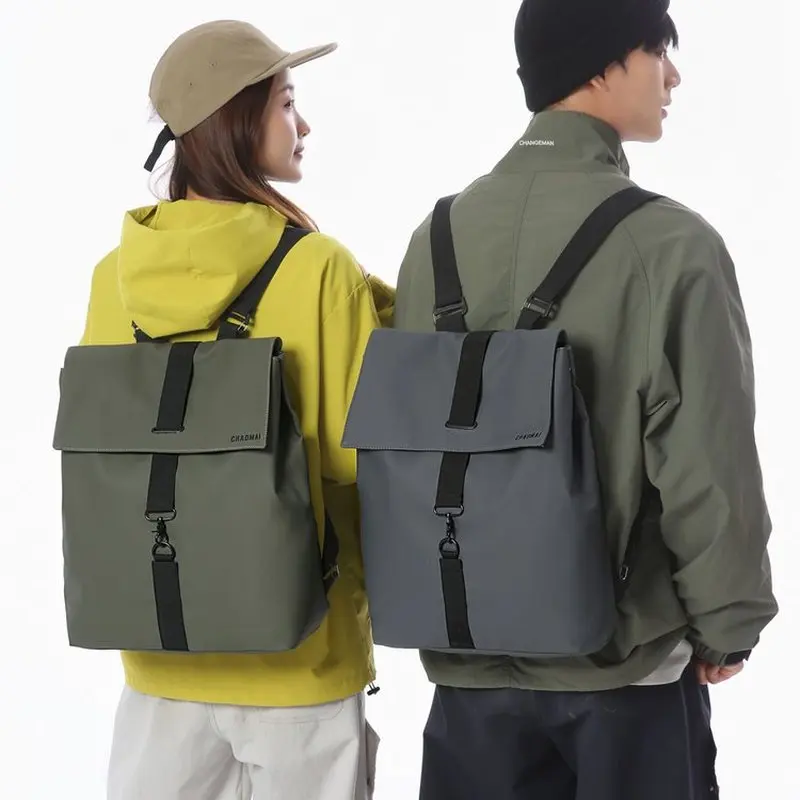 Color Block Oxford Backpack for Teenagers Zipper Casual Daypack Large Capacity Commuter School Bag