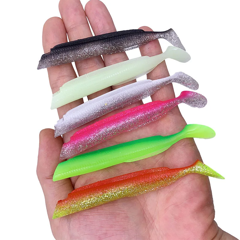 Hot-Sale Soft Lure Kit at 2+1 Jig Head and Soft Body 12.5cm 23.5g shad Blister Package Set Bait Saltwater Fishing Baits Shad