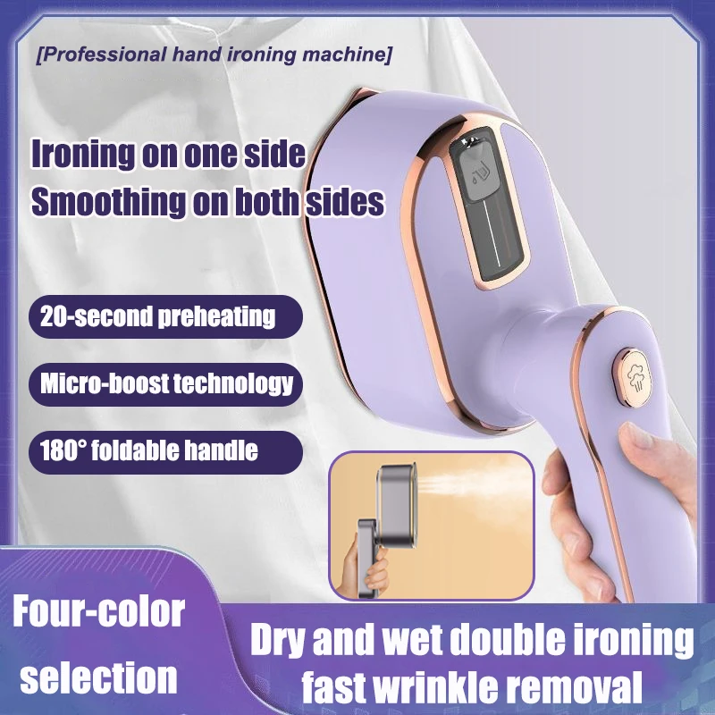 

Handheld Steam Iron for Wrinkle Removal Steam Electric Iron Foldable Wet and Dry Handheld Ironing Machine Household Ironing Mach