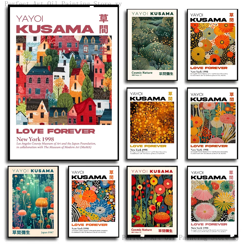 

1 шт. Yayoi Kusama Mountain японский художественный постер с принтом бумаги для дома, гостиной, спальни, входа, бара, ресторана, кафе, искусства