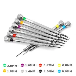 Flat Small Screwdriver Set para reparo do relógio, Maintanance Precision, Relojoeiro, Ferramentas de relógios profissionais, 8pcs