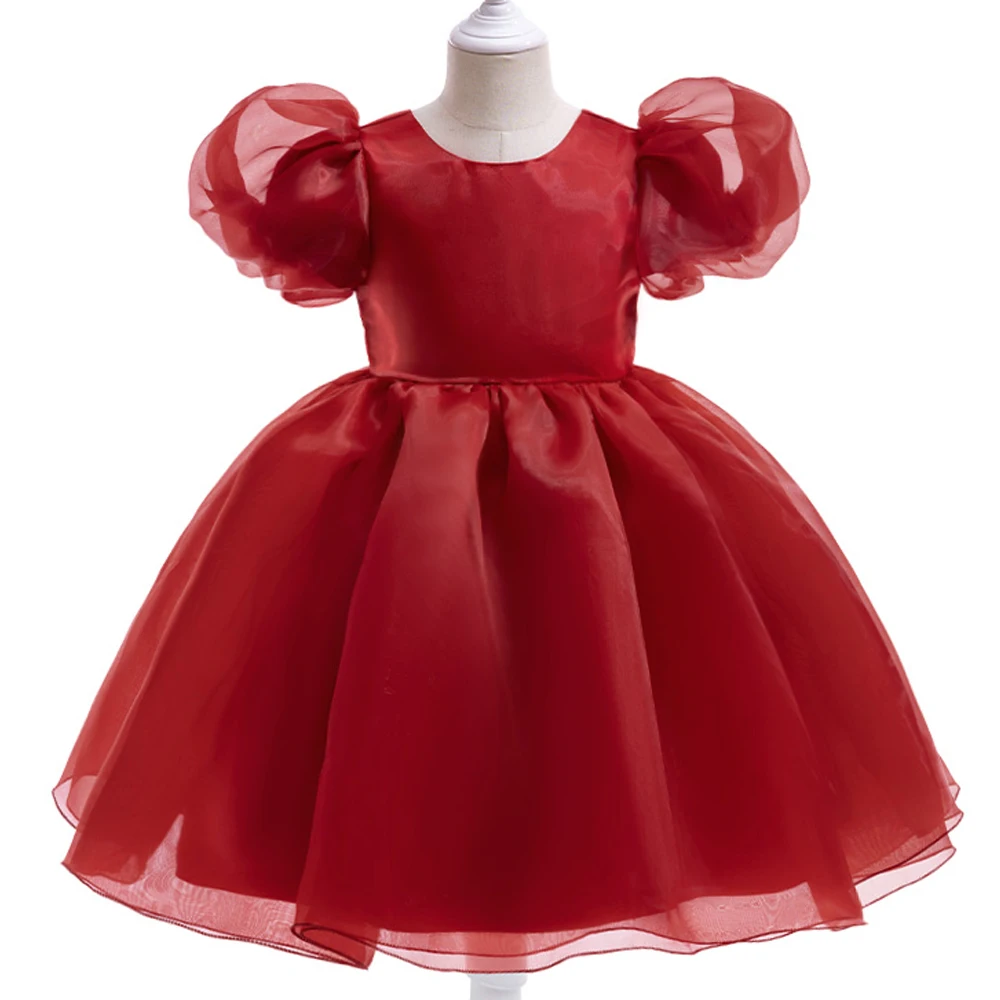 Geagodelia Robe Princesse Été Fille - Tulle Marguerites Manches Courtes, Jupe Bouffante, Parfaite Pour Baptême, Mariage, Anniversaire Et Soirée