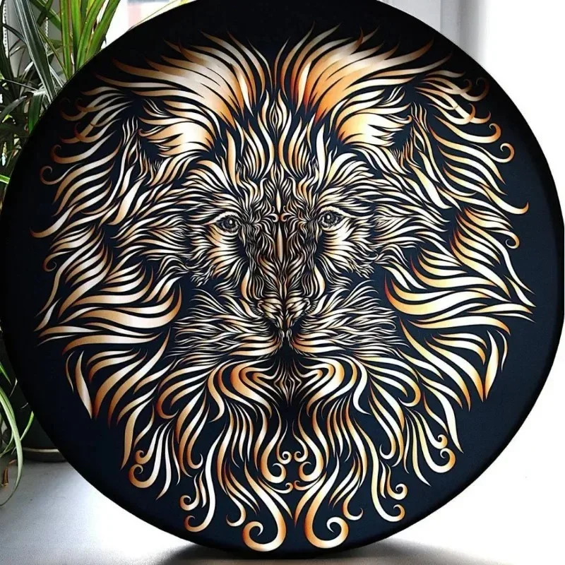 10 شجرة شامان الدف للحياة تصميم ديكور مميز نمط الأسد نمط آلة موسيقية طبل مع عصا الطبل