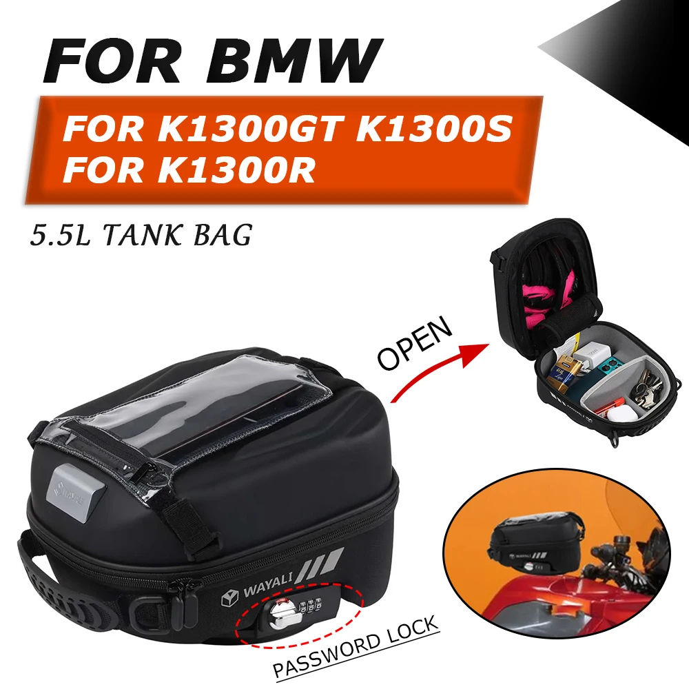 

Motorcycle Tank Bag For BMW K1300GT K1300S K1300R K 1300 GT K1300 S R Accessories Luggage Tanklock Racing Backpack Phone Bag