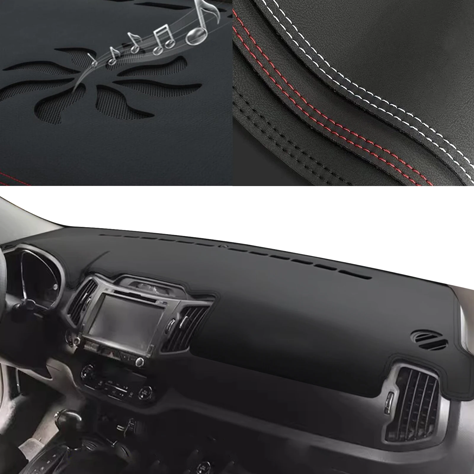 

for Kia Sportage R SL 2015-2011 3rd Special Customized Dashboard Cover Anti‑Glare Sunshade Pad Dash Mat Interior Accessories