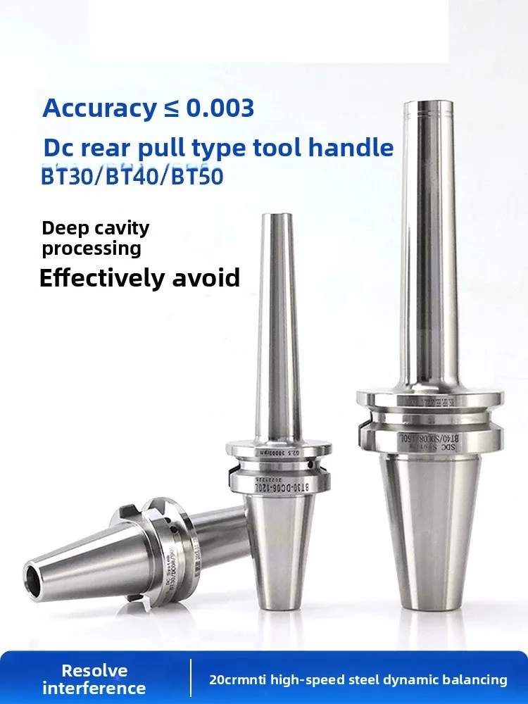 BT40‑DC06‑90 Pull‑Back Collet Chuck,High‑Precision Slim‑Nose CNC Tool Holder, G2.5 Balanced for Deep Cavity Milling Machining