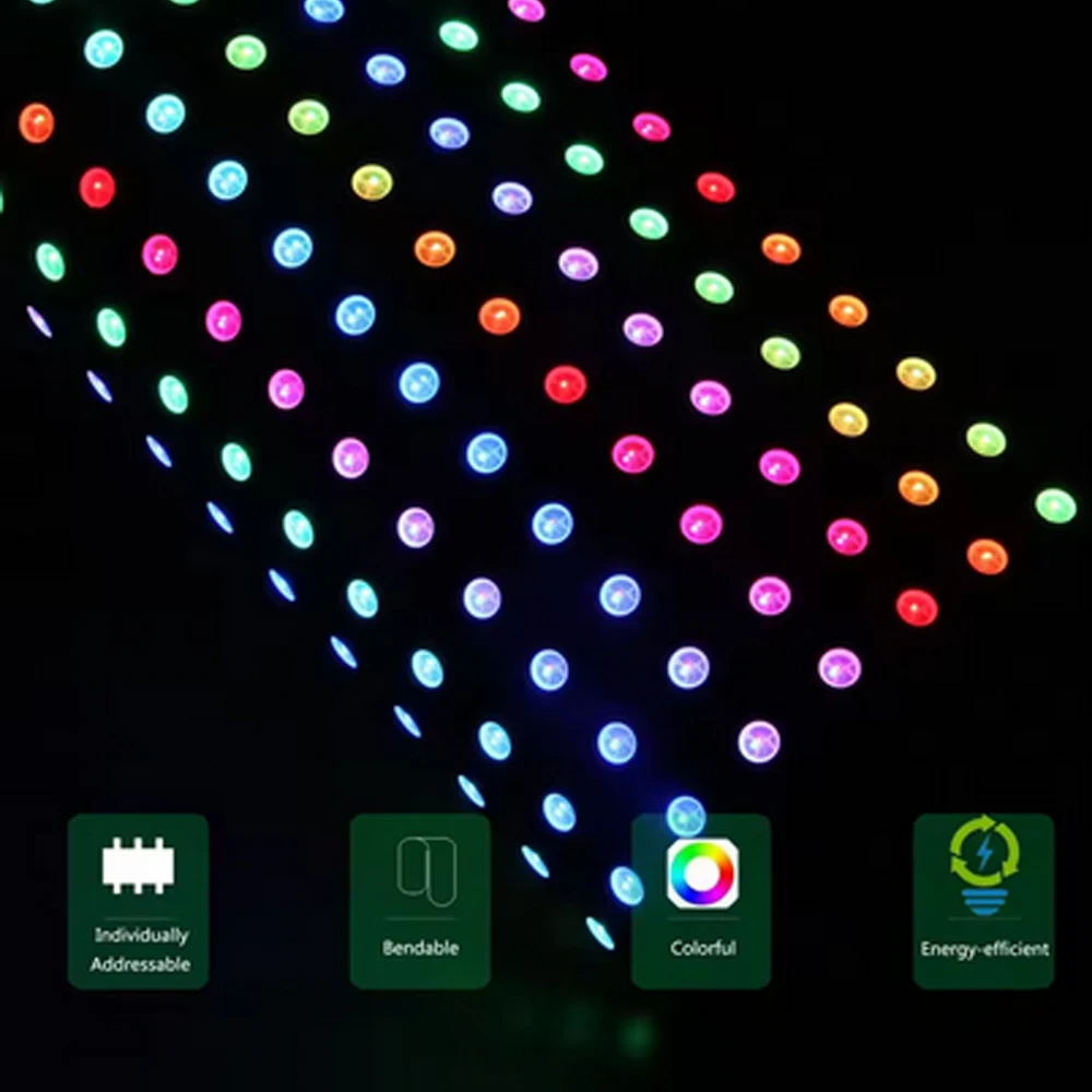 

1-10Pcs WS2812B RGB Flexible 4X12 8X8 16x16 8x32 Pixel Led Panel Matrix Screen Module WS2812 Individually Addressable IC DC5V