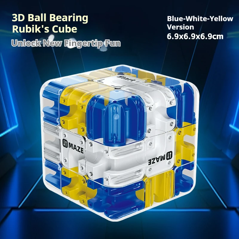 ثلاثية الأبعاد المتاهة المكعب السحري ألعاب متململة كرة دوارة مكعبات المتاهة اللعب الإبداعية لغز مكعب التفكير المنطقي مكافحة الإجهاد لعبة تعليمية #4