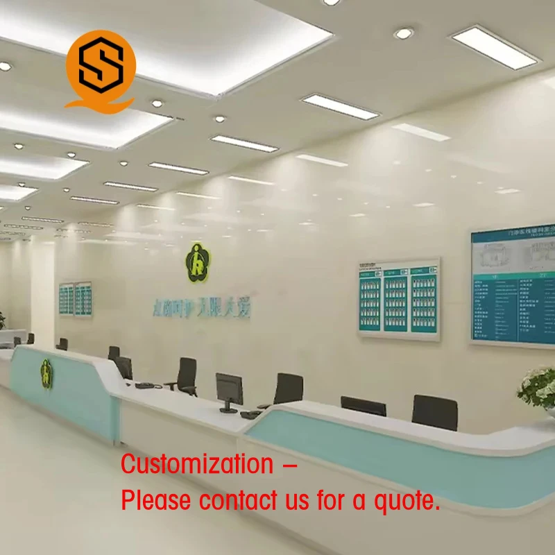 custom.Shinestone Custom Hospital Front Desk - Triage Station, Nurse Workbench & Clinic Guidance Desk in One