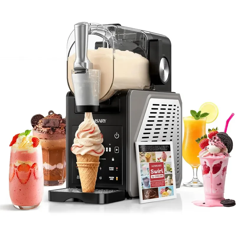 Slushie Machine 85OZ Ice Cream Maker Larger Slushie Machine for Home LED Diplay 6 Preset Programs Auto-Clean Perfect for