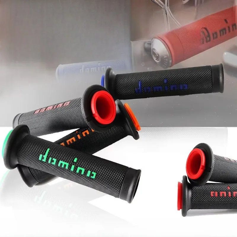 New 22 24mm Motorcycle Grips Handle Bar for Universal Pit Bike Motocross Motorbike Rubber GEL Domino Grip 4 Colors