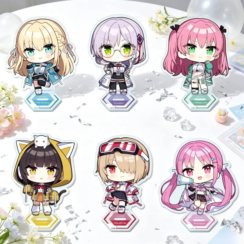 Acrylic Stand Figure Keychain Anime Game Heaven Burns Red 10CM Tsukasa Tojo, Megumi Aikawa,Tama Kunimi Fan Figurine Decoration