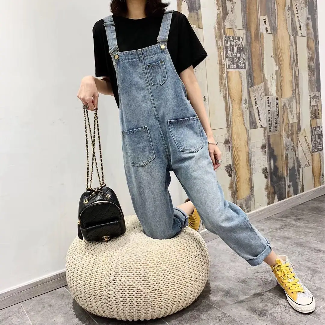 

Ladies Jumpsuits Women Parties Hip Lifting Monochromatic Workwear Flip Buckle Fun Print Adjustable Offshoulder Oversized Design