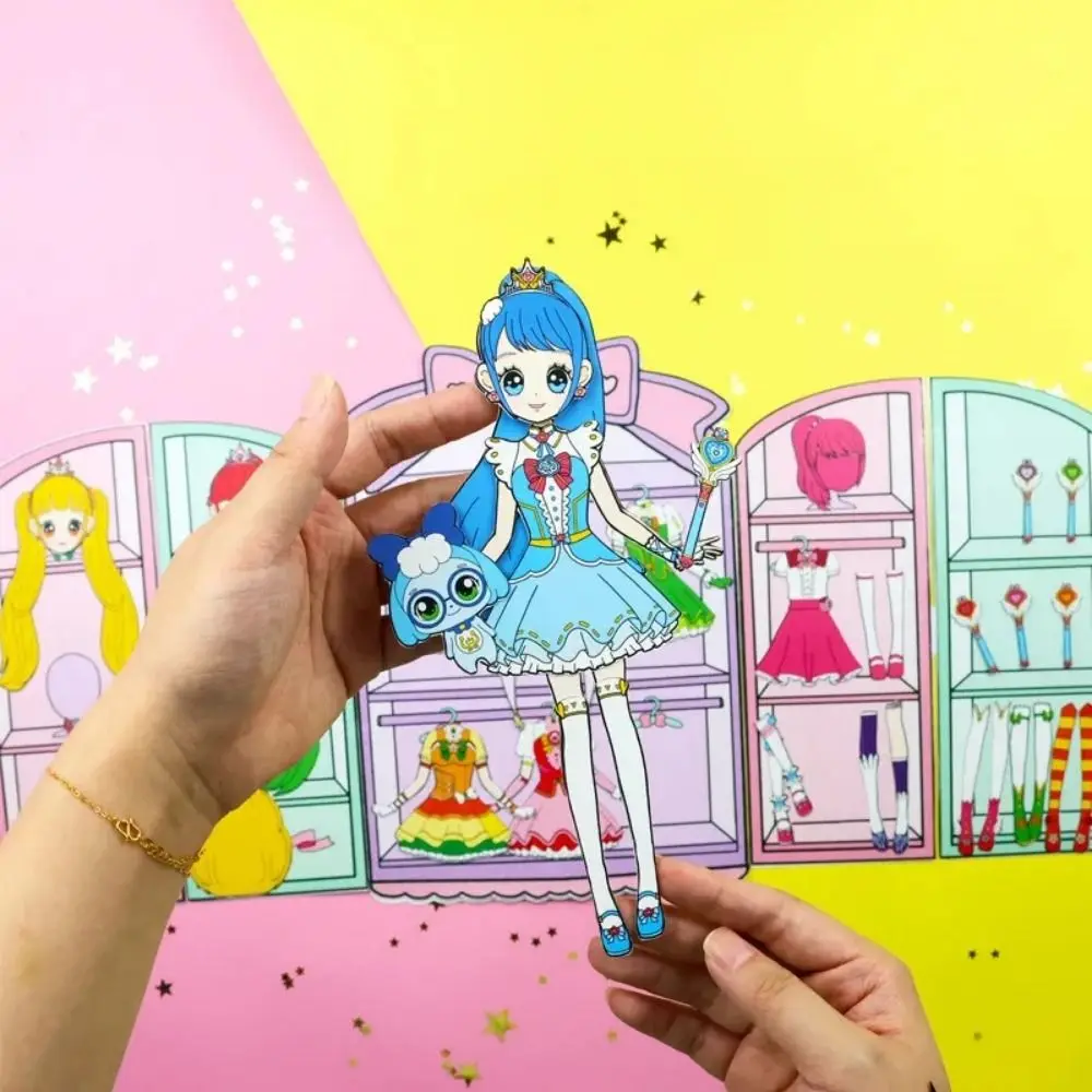 切り紙不要 ペーパーハウス 女の子 DIY おもちゃ 手作りペーパーハウス 静かな絵本 コラージュセット キラキラ DIY 可愛いプリンセスブック