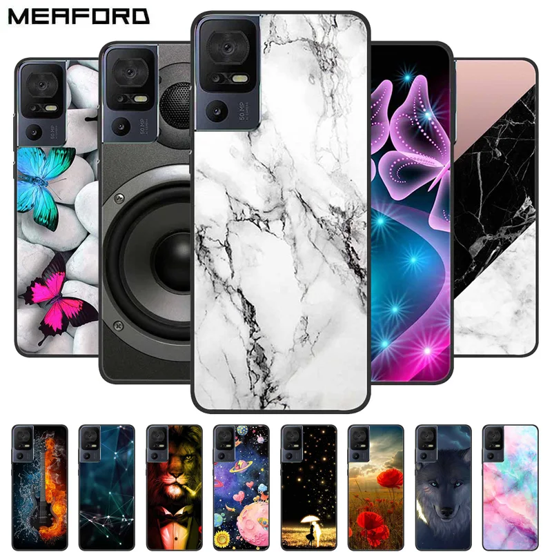 Для TCL 40 SE чехол TCL 40SE мраморная Краска Мягкая силиконовая задняя крышка для TCL 40 SE TCL40SE 6,75 