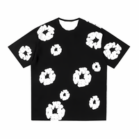 The 2025 hit casual and fashionable men's T-shirt with floral print patterns is breathable and skin-friendly