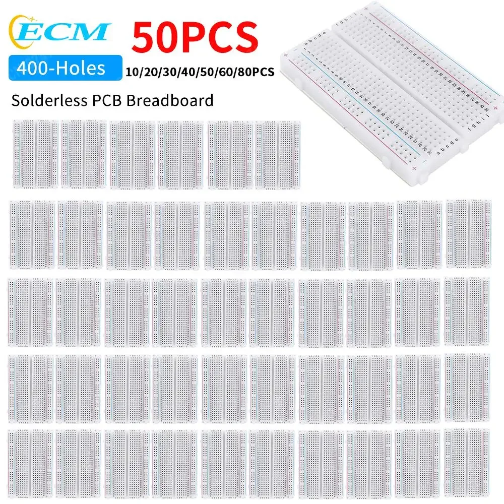 1-50PCS 400 Punti di Cravatta Senza Saldatura PCB Tagliere BB-801 Prototipo Universale Mini Bordo di Pane per Arduino Proto Raspberry Pi Kit