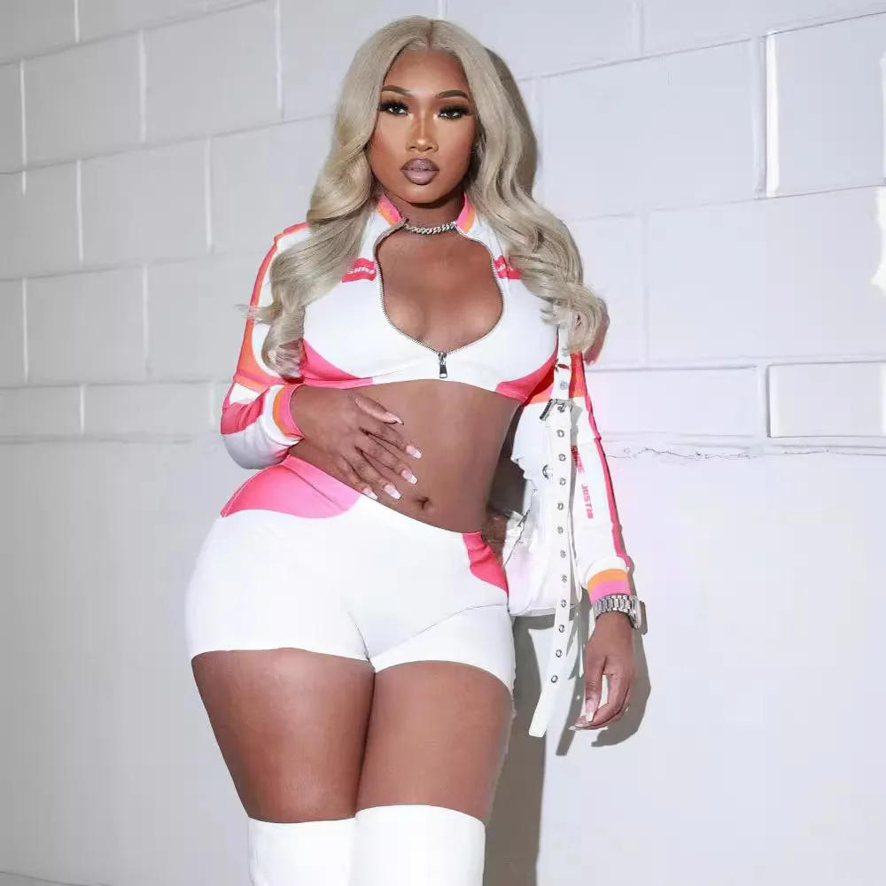 

Crop Tops Sexy 2 Piece Pant Set Outfits Women Y2K Streetwear Sexy Club Graphic Crop Shirts Two Piece Set Shorts Pant