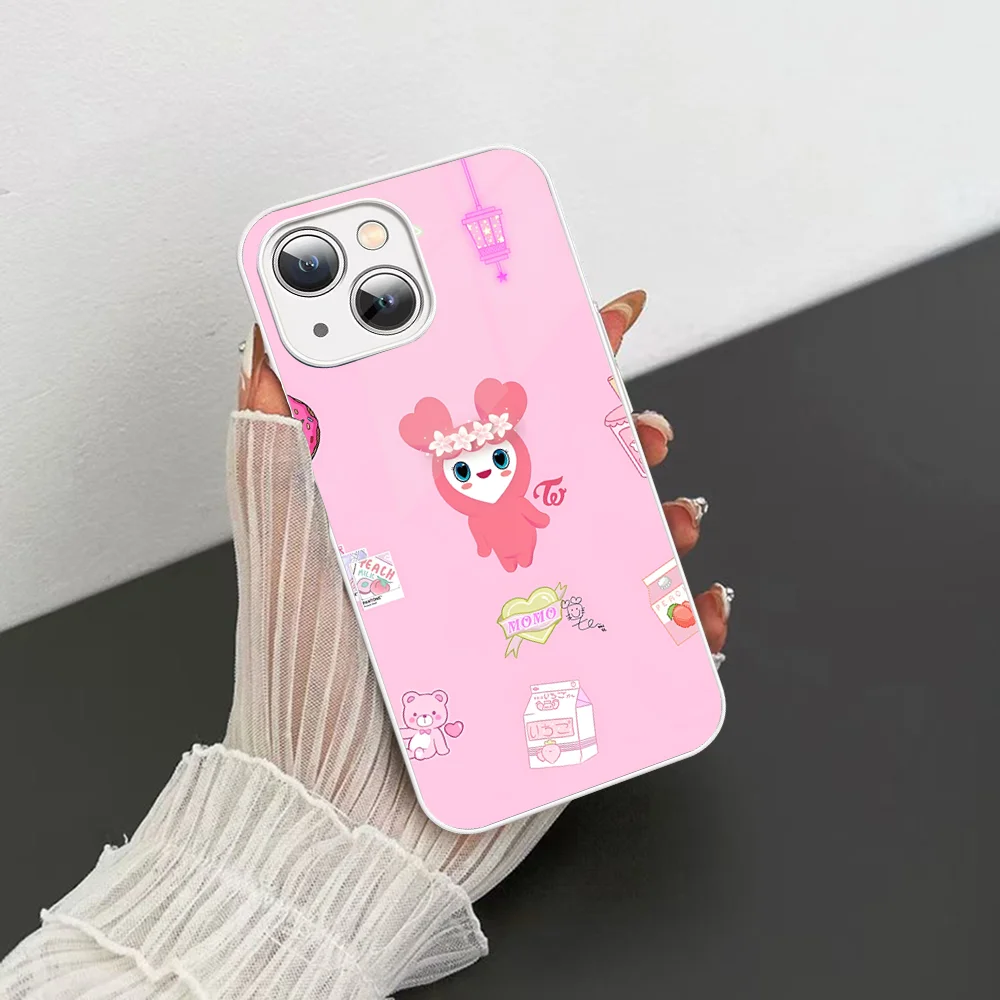 Laburi Twice-Lovelys Phone Case For iPhone 14 13 12 Mini 11 Pro XS Max X XR 14 Plus Tempered Glass Cover