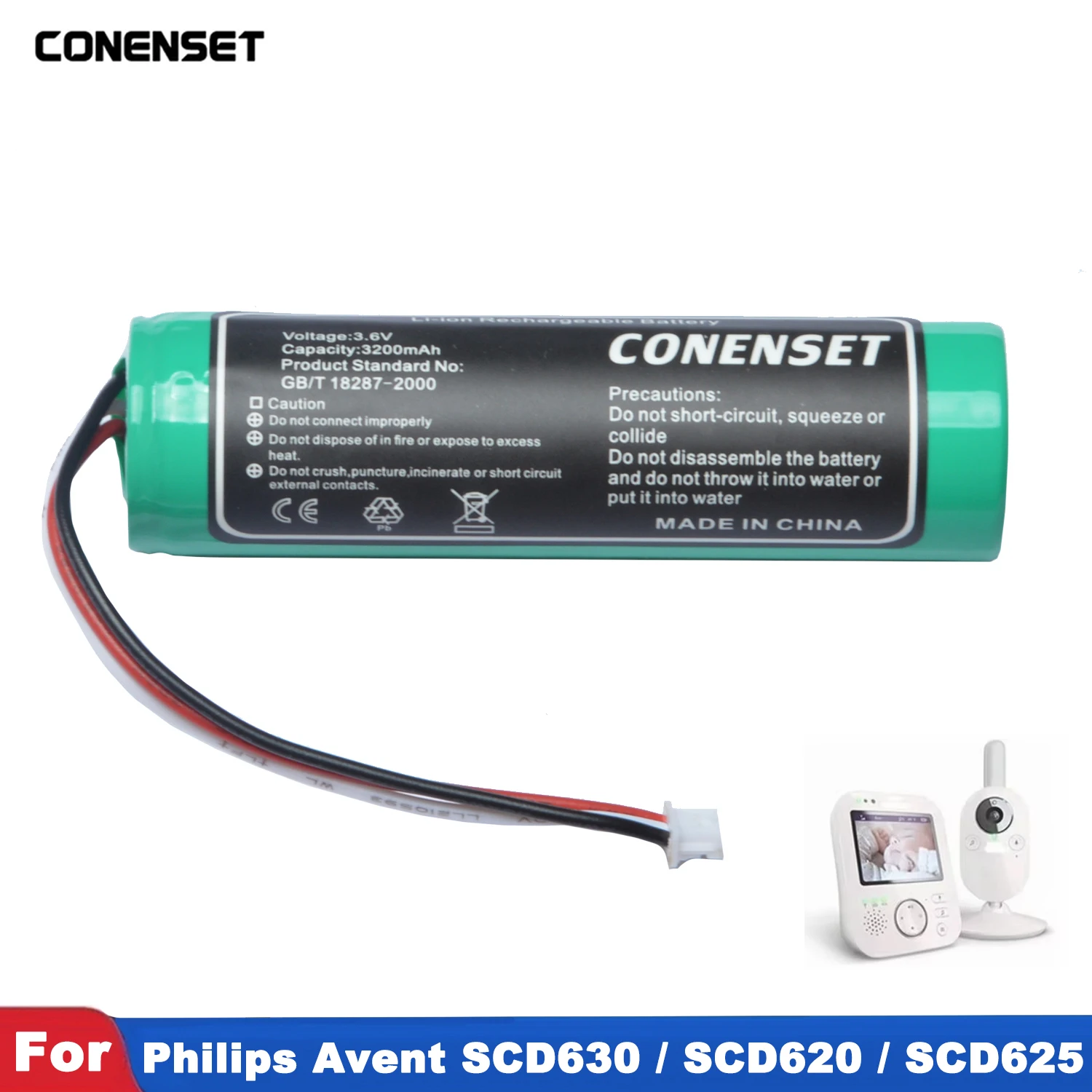 3.7V/3000mAh NTA3460-4 NTA3459-4 Replacement Battery For Philips Avent SCD630 SCD620 SCD625 SCD833 SCD843 Baby Monitor