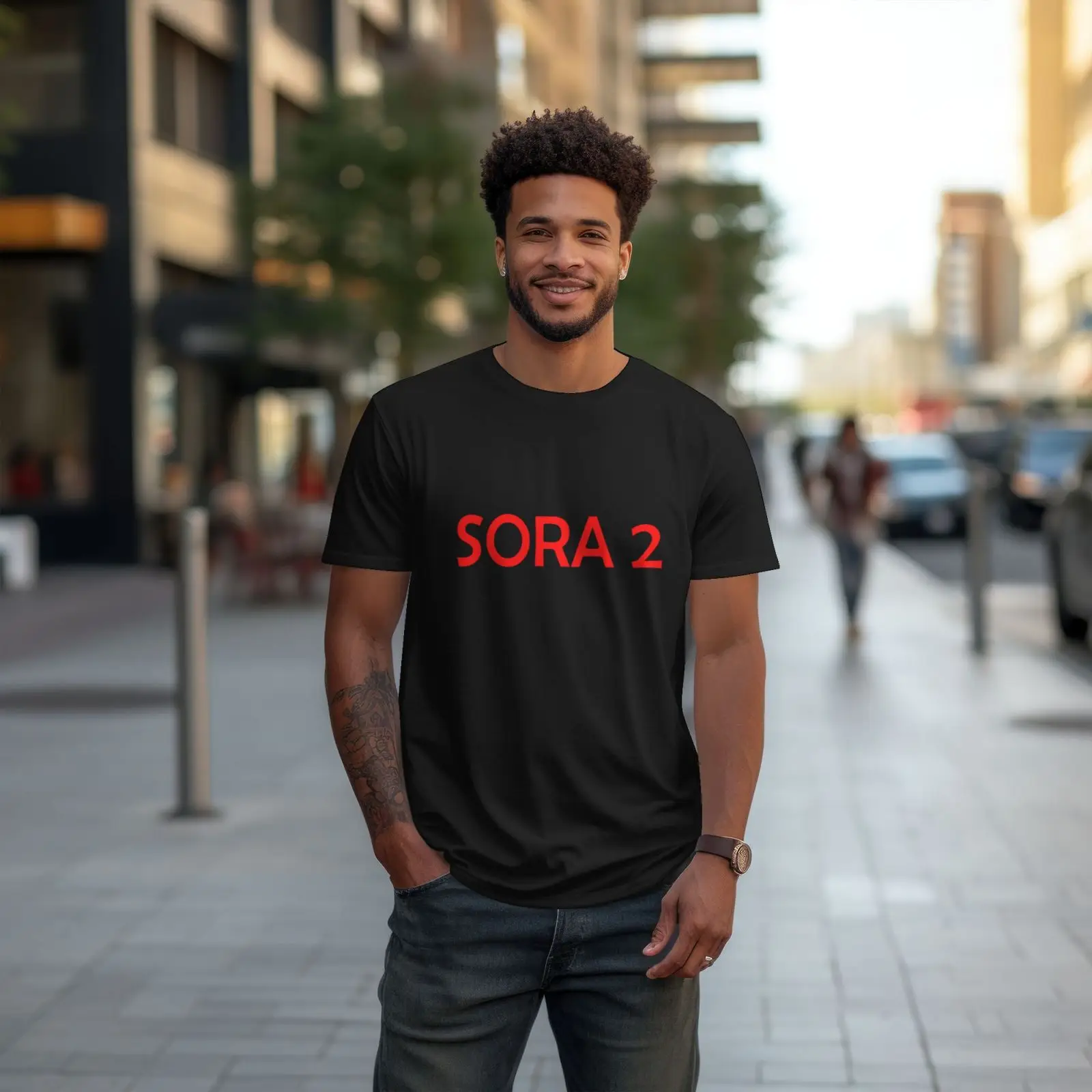 Sora2 طباعة مضحك نمط طباعة الرجال معطف مضحك تي شيرت مطبوع الصيف الفكاهة تي شيرت لينة القطن الشارع تي شيرت #6