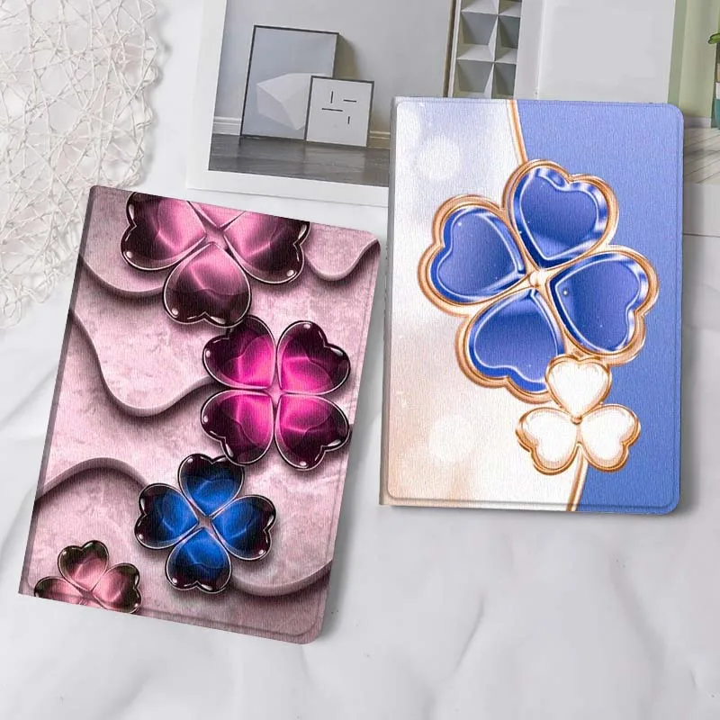 

Pink Heart Flower Art Purple Tablet Case For Samsung Tab Galaxy S6 S11 A A7 A8 A9 A11 10.1 10.4 10.5 Plus Lite Gift