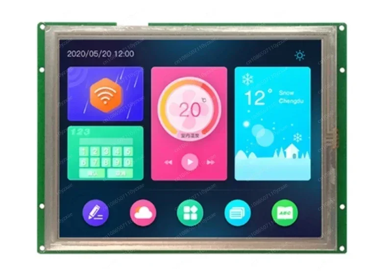 8 Inch Capacitive Touch Serial Display Module, Industrial Touch Screen Panel RS232 RS485 Port