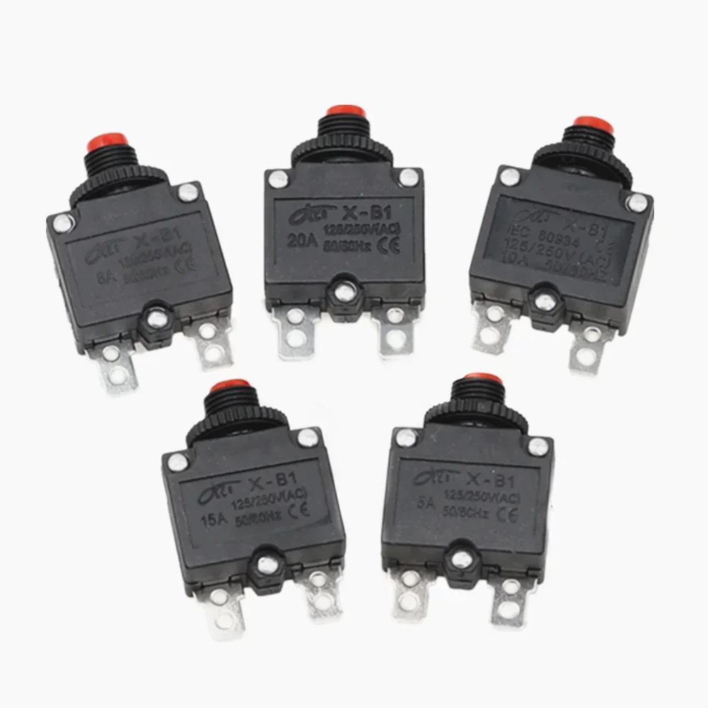50Pcs/Box Circuit Breaker Overload Protector Switch Fuse 2A 3A 5A 6A 7A 8A 10A 15A 20A