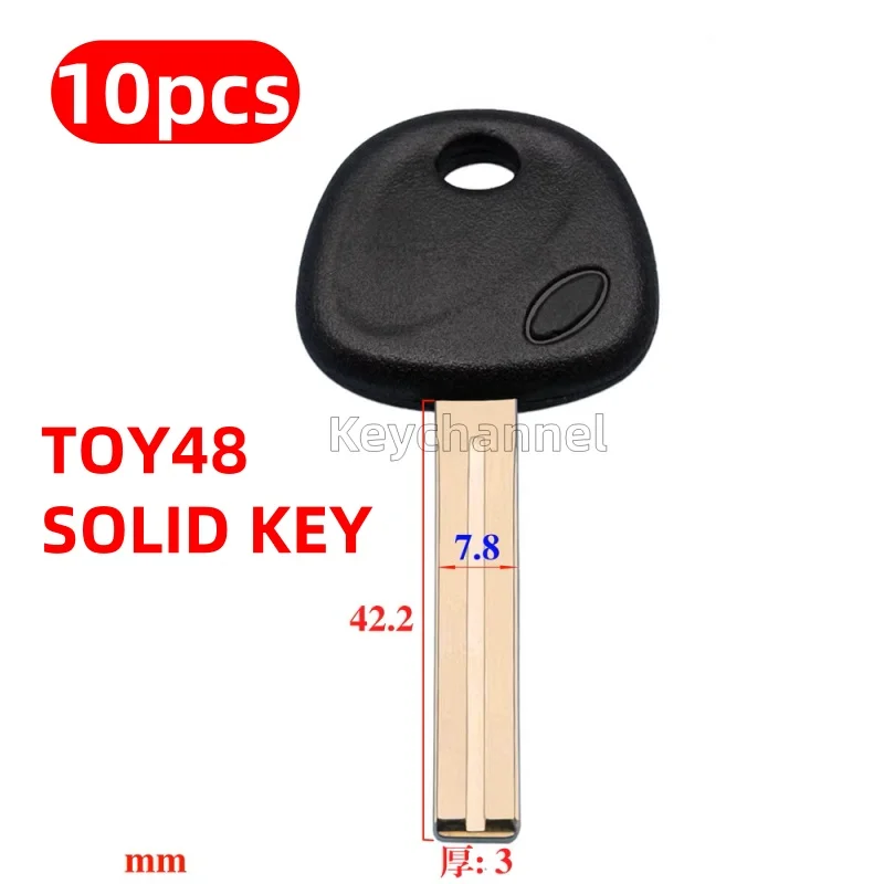 Keychannel 10PCS Car Key Blade No Chip Slot TOY48 Key Blade Solid Key for Kia CEED K3 K2 K5 Carens Replacement Spare Key