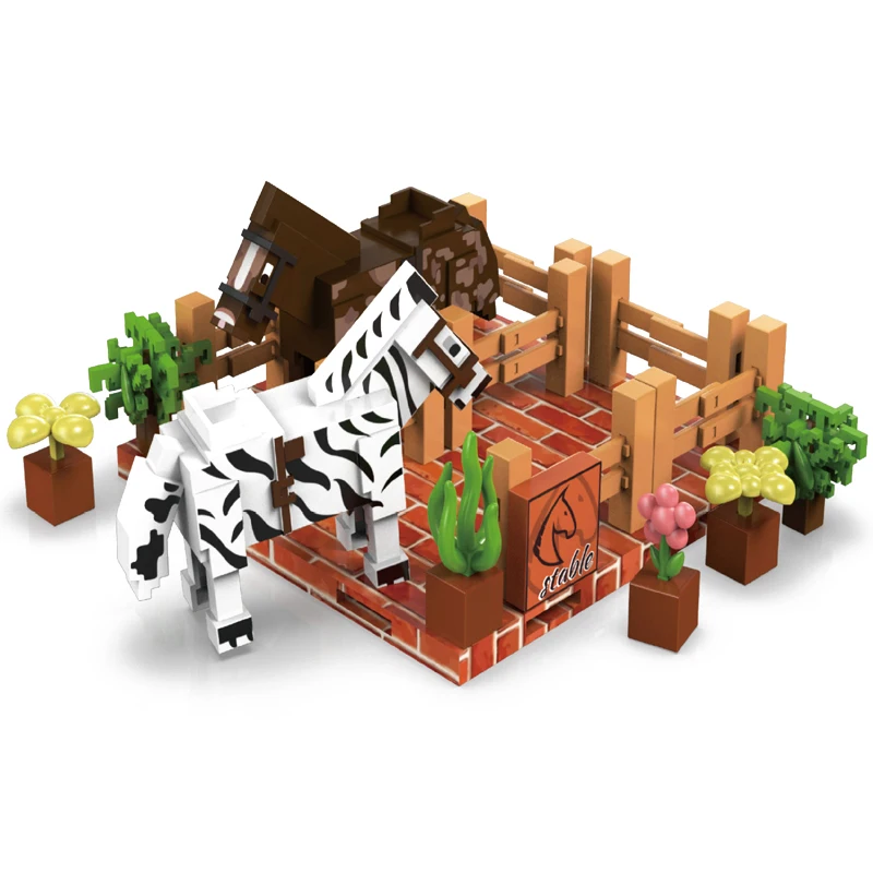 DIY magnetische bouwstenen set dierentuinscènes model met dieren kinderen STEM educatief speelgoed kindercadeaus voor jongens en meisjes