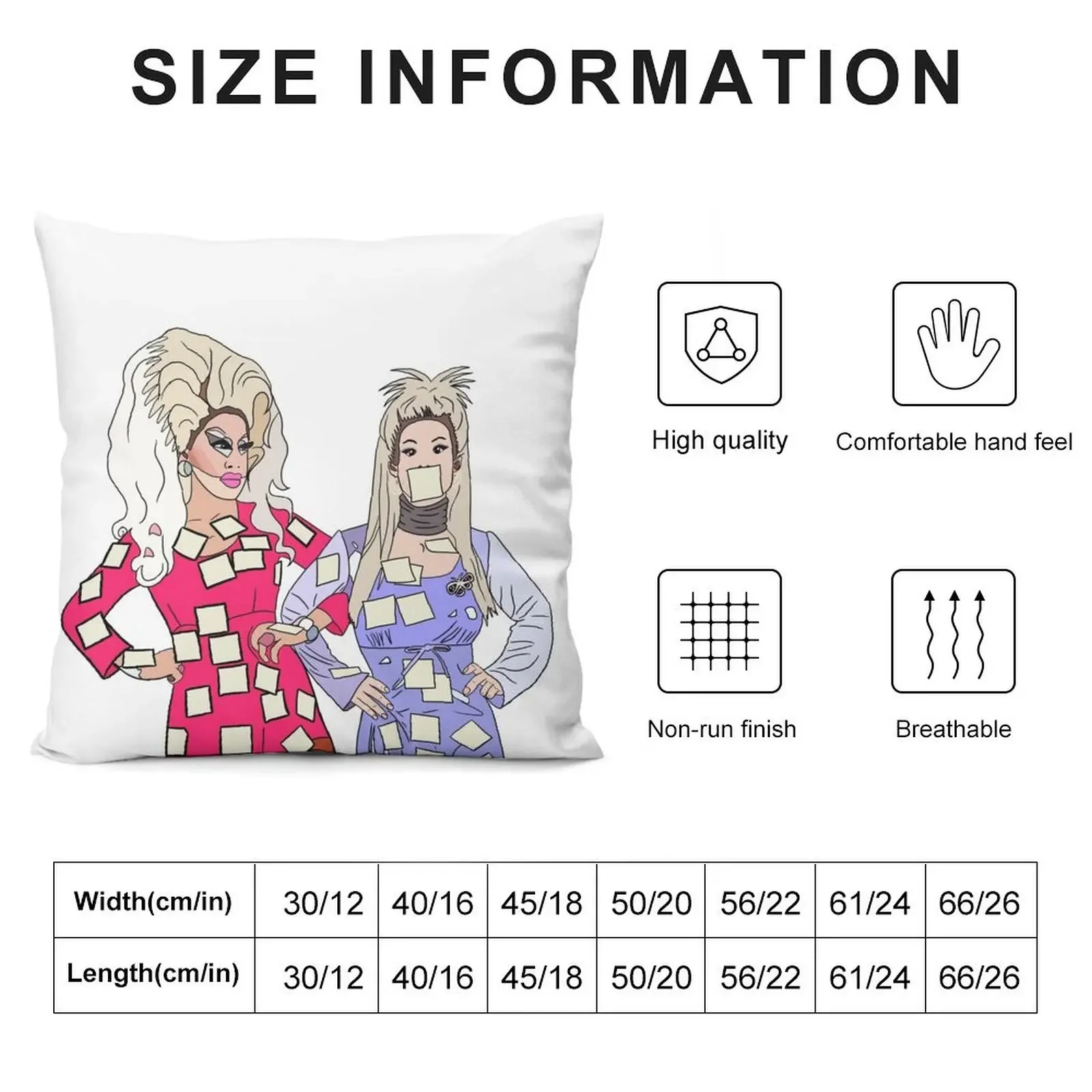 Katya and trixie Pop art 2.0 Throw Pillow Cushion Cover For Sofa covers for pillows Decorative Cover For Living Room pillow