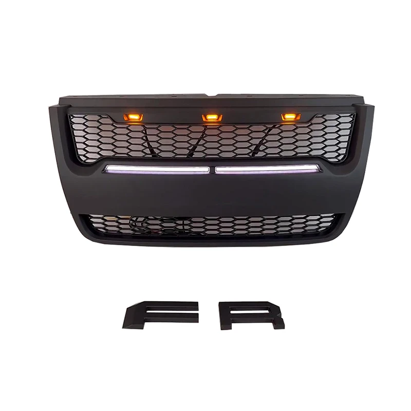 Front Racing Grills Grille For Trims Front Bumper Grilles With 4pcs Letters For 2006 2007 2008 2009 2010 FORD EXPLORER