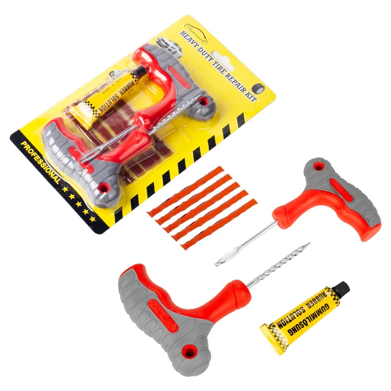 Auto Tire Repair Kit Vacuum Tire Emergency Repair Kit Rubber Strip Glue Motorcycle Bicycle Tire Repair Tools