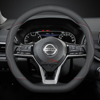 Suede Leather Car Steering Wheel Cover for Nissan Rogue NV200 NV250 NV300 NV400 X-Trail NV350 Ariya Leaf Versa Auto Accessories