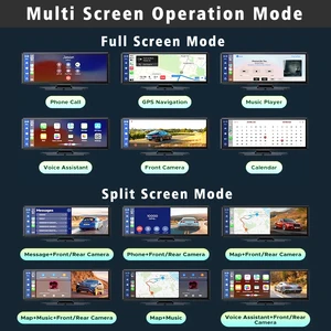 كاميرا داش كام مزدوجة العدسة للسيارة ، Android Auto Carplay ، GPS ، 5G ، WiFi ، FM ، BT ، DVR ، دوران 360 درجة ، Dashcam ، كاميرا شاحنة ، 10.26 أعلى 10 مبيعات هزاز 25 سم - رقم 1
