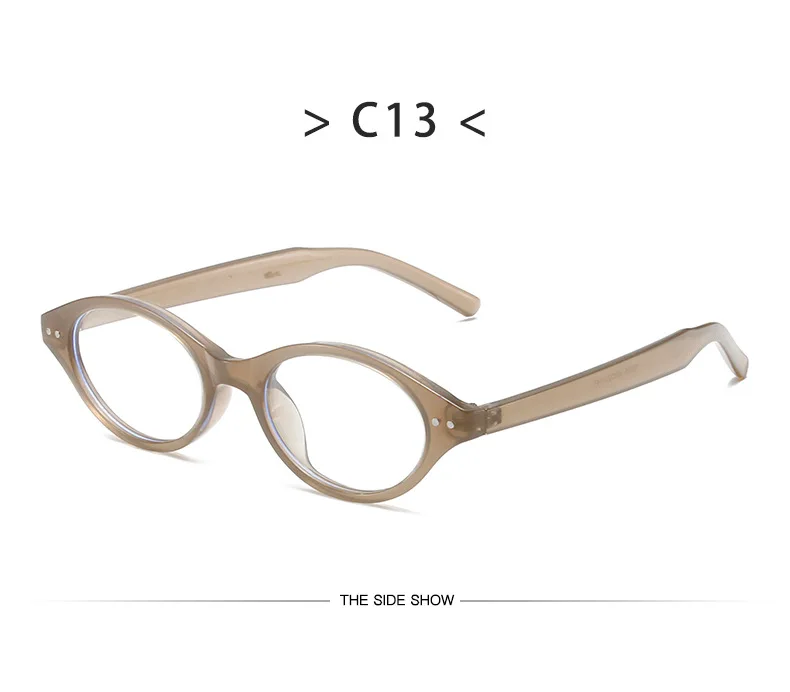 Kleine ovale Brillengestelle mit klaren Gläsern, süßes Süßigkeiten-Kostüm, dekorative Computerbrille, Damen-Sonnenbrille – Detail 19