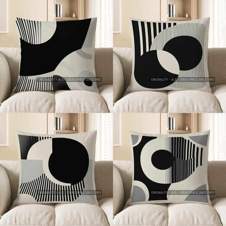 

Домашний декор, современный геометрический узор, декоративная наволочка, чехол для подушки, подходит для дивана, спальни, автомобиля, наволочка