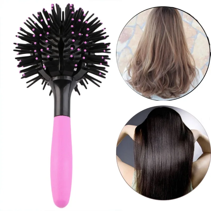 

3D Round Hair Brushes Comb Salon Make Up 360 Degree Ball Styling Tools Magic Detangling Hairbrush Heat Resistant Hair Comb