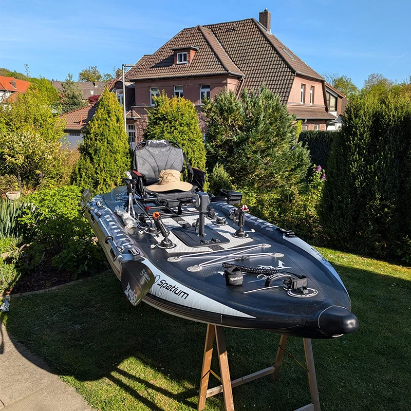 Spatium C Kayak Con Pedal 335cm Pvc Drop Stitch Seat Complete Set Inflatable Fishing Kayak Pedal Drive Kayak De Pesca a Pedales