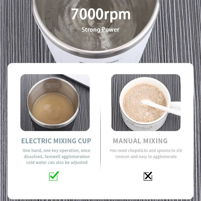 400ML อัตโนมัติ Self Stirring ถ้วยแม่เหล็กกาแฟผสมแก้ว USB ชาร์จสมาร์ทกันน้ำดื่มถ้วยของขวัญแนะนำ