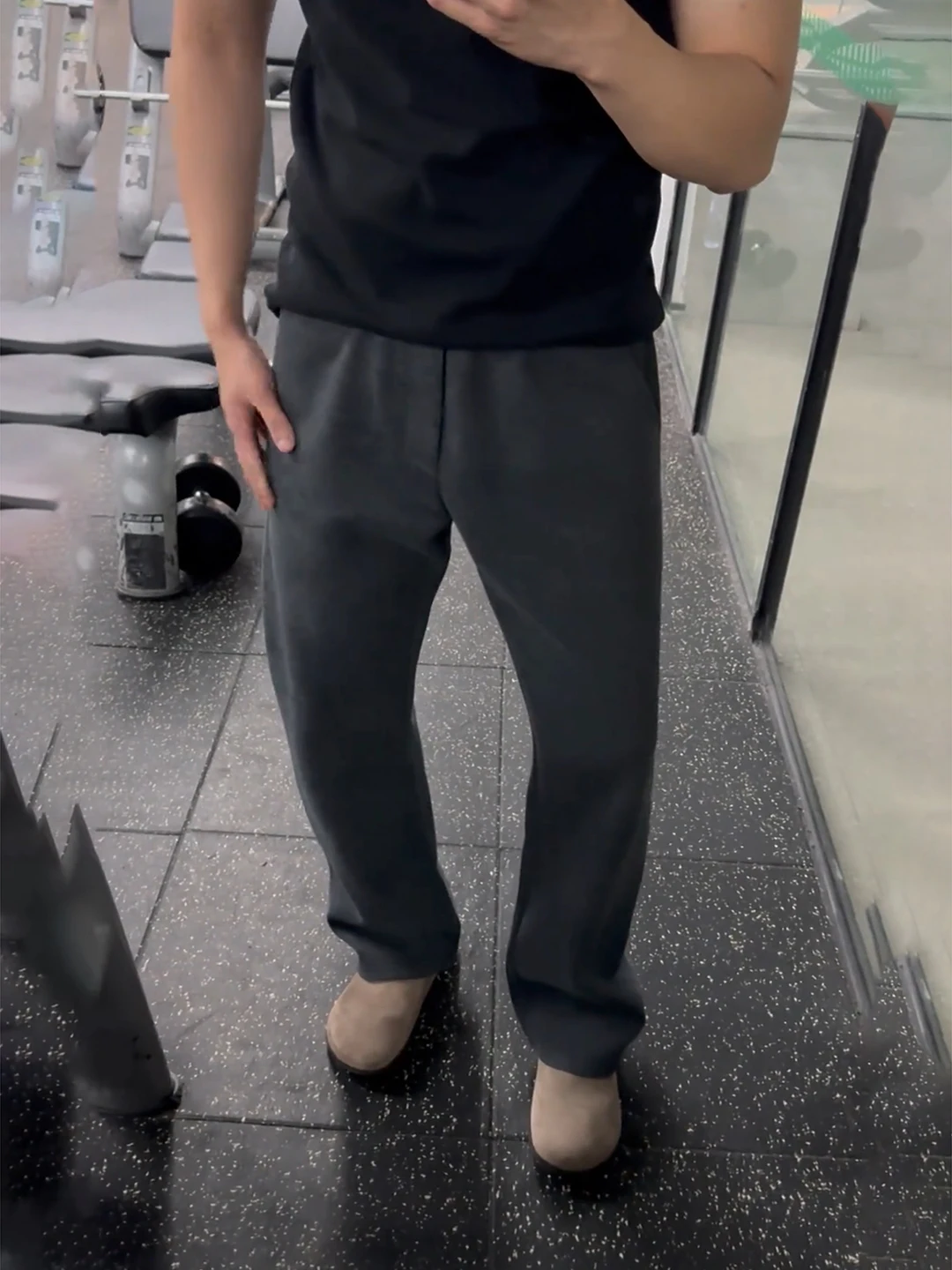 

Deep ey Straight Leg Fitn Sports Pants Men's Heavyweight Running Casual Pants Cleanfit Bend Knife Sportswear