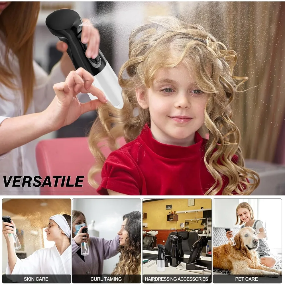 زجاجة رذاذ مستمرة للشعر 10.1 أونصة 300 مل 2 عبوة بخاخ رذاذ فائق النعومة لتصفيف الشعر عطر نباتات الشعر المجعد #5