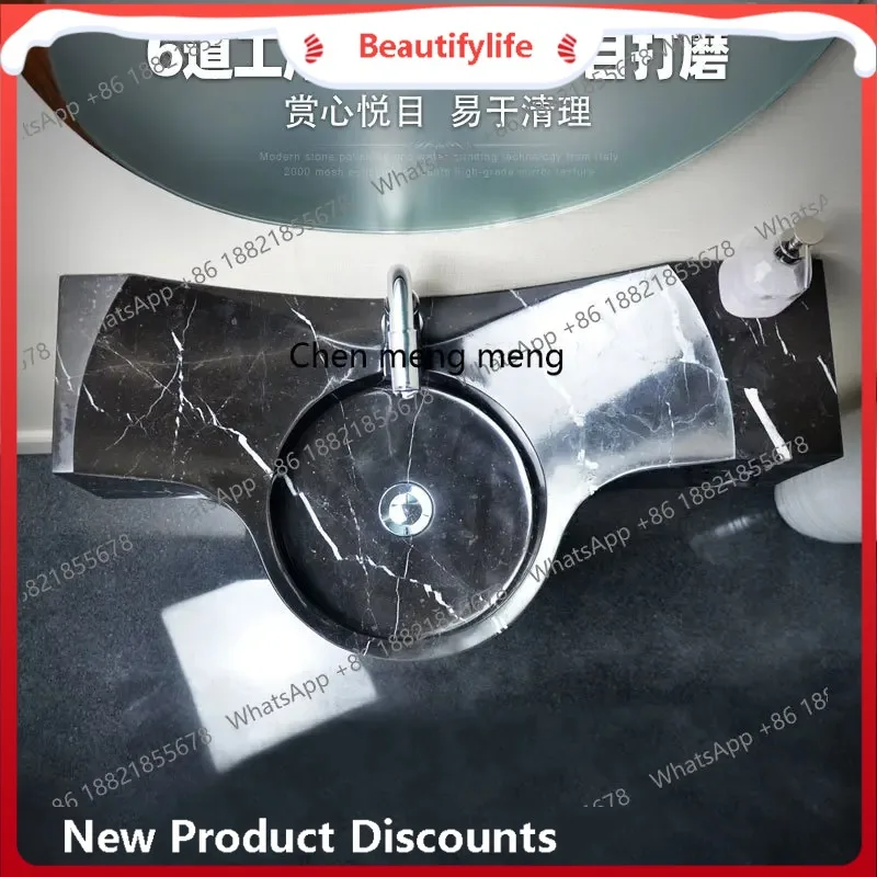 

B67 Marble Washbasin Wall-mounted Washbasin Mini Household Bathroom Wall-mounted Washbasin