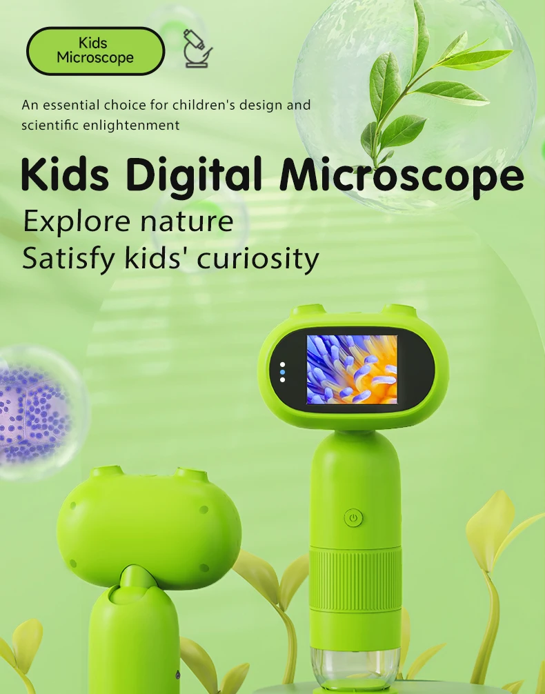 2inch 50-1000x Digital Microscope Camera Handheld Endoscope For Interesting Development  Educational CMOS Borescope Magnifier