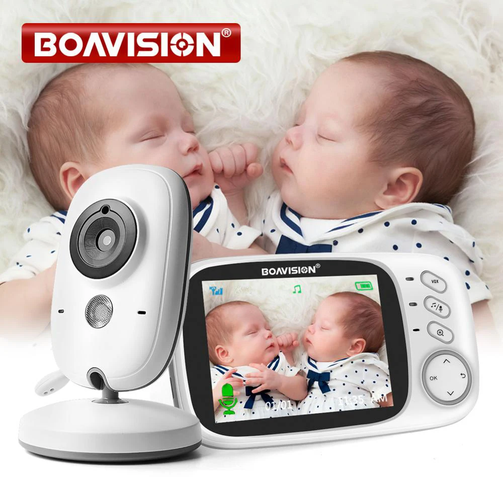 VB603 Video Baby Monitor ไร้สาย 2.4G พร้อม LCD ขนาด 3.2 นิ้ว 2 ทิศทาง Talk Night Vision การเฝ้าระวังความปลอดภัยกล้องพี่เลี้ยงเด็ก