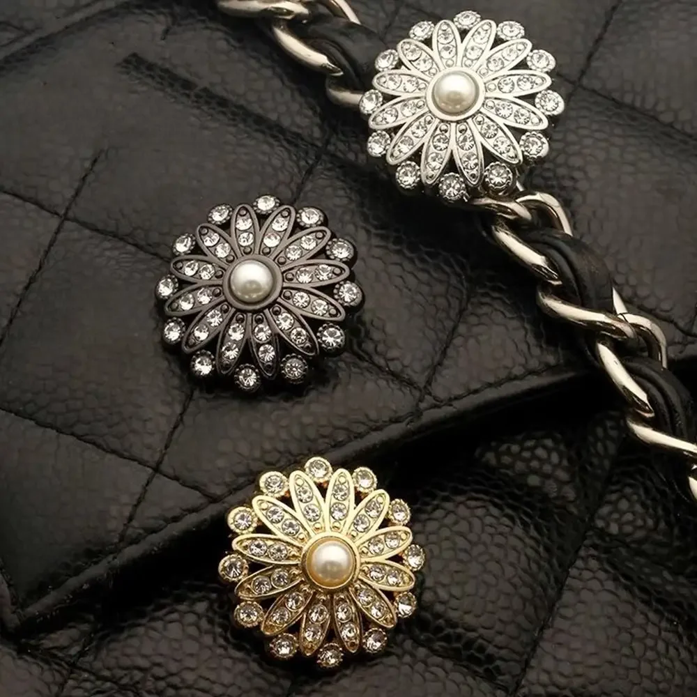 10Pcs 수제 DIY 바느질 반짝 이는 라인 석 셔츠 단추 바느질 액세서리 진주 의류 단추