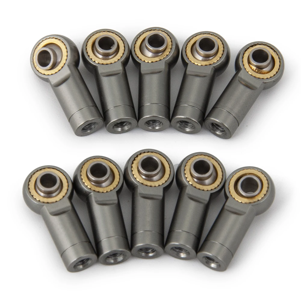 MIBIDAO 5Pcs Aluminum Alloy M3 Link Rod End Ball Joint Left-Hand Thread for Axial SCX10 D90 1/10 RC Crawler Car Truck Model Part