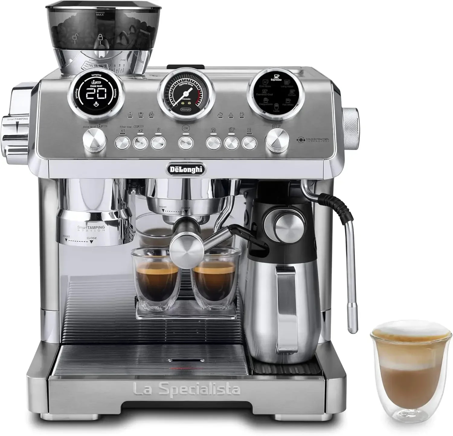 

La Specialista Maestro Espresso Machine with Grinder, Auto & Manual Milk Frother – Bean-to-Cup Cold Brew Coffee with Cold