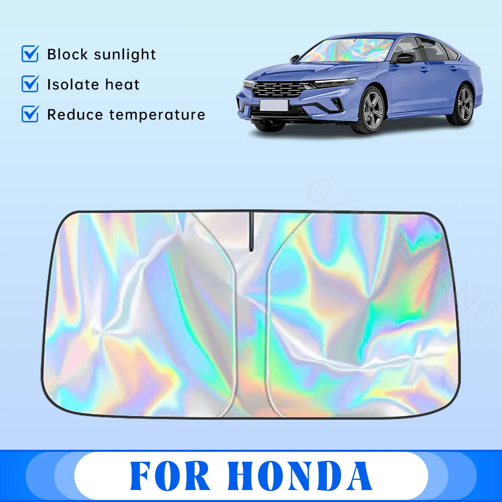 

Солнцезащитный козырек на лобовое стекло автомобиля для Honda Accord Sedan 2018-2024, лазерный солнцезащитный козырек на переднее окно автомобиля, изоляционный щит, аксессуары для интерьера