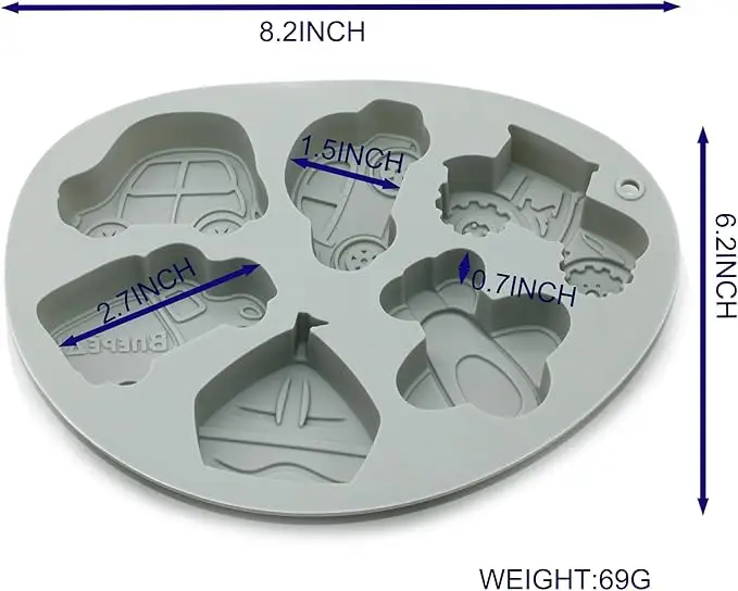 Chocolate Silicone Molds 3D Vintage Car Train Airplane DIY Silicone Fondant Cake Mold Tray Baking Tools for Candy Mousse